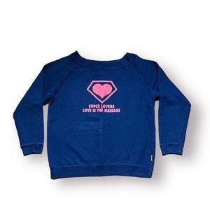 Rare Super Lovers Love Is The Message Graphic Sweatshirt Size S / M